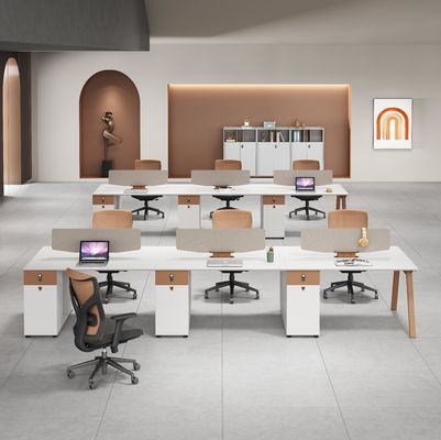 In legno 2 4 6 Sedie Cubicchi Scrivania Stazione di lavoro Mobili per ufficio Modulare Stazione di lavoro per ufficio