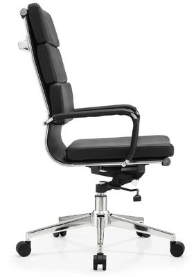 Sedia da ufficio in cuoio con schiena alta Sedia da ufficio con telaio in legno