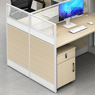 Moderno personale semplice schermo ufficio scrivania e sedia Combinazione 2 persone Cubicolo modulare in legno ufficio scrivania