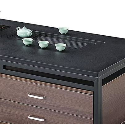 Moderna piastra nera rettangolare con telaio in metallo mobili da ufficio tavolo da caffè