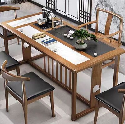 Tavola da tè in marmo Arredamento ufficio Recepzione Tavola da tè Recepzione ufficio Combinazione con 5 sedie