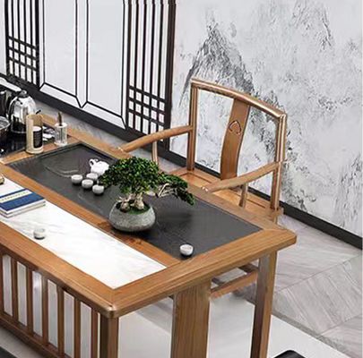 Tavola da tè in marmo Arredamento ufficio Recepzione Tavola da tè Recepzione ufficio Combinazione con 5 sedie