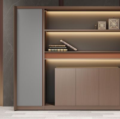 Direttore ufficio Decorazioni della stanza Deposito libreria Legno Moderno Mdf Mensola libreria Archivio