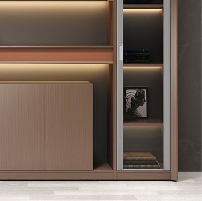Direttore ufficio Decorazioni della stanza Deposito libreria Legno Moderno Mdf Mensola libreria Archivio