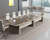 Moderno Legno di lusso Tavolo di conferenza piatto rettangolare Arredamento per ufficio Tavolo per sala conferenze multipersone