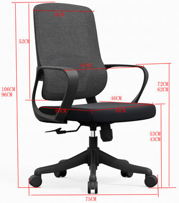 Poltrone a schiena alta regolabile per personale informatico con rete girevole Gestore ergonomico Poltrone da ufficio con ruote