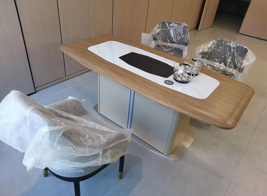 Arredamento per ufficio Divano moderno Set da tavolo centro Mdf Tavolo da tè in legno Tavolo da caffè
