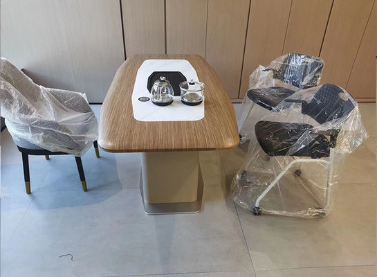 Arredamento per ufficio Divano moderno Set da tavolo centro Mdf Tavolo da tè in legno Tavolo da caffè