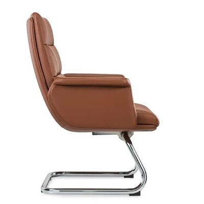 Poltrona da ufficio ergonomica ruota a cromo flessibile conveniente cuoio Pu girevole capo gestore personale poltrona girevole moderna