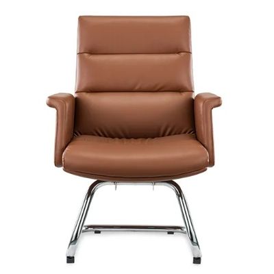 Poltrona da ufficio ergonomica ruota a cromo flessibile conveniente cuoio Pu girevole capo gestore personale poltrona girevole moderna