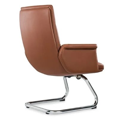 Poltrona da ufficio ergonomica ruota a cromo flessibile conveniente cuoio Pu girevole capo gestore personale poltrona girevole moderna