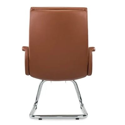 Poltrona da ufficio ergonomica ruota a cromo flessibile conveniente cuoio Pu girevole capo gestore personale poltrona girevole moderna