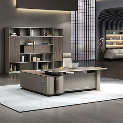 Moderno L-Shape Direttore Manager Ceo Boss Office Furniture Soluzioni Tavola E Poltrona Set Ufficio Esecutivo