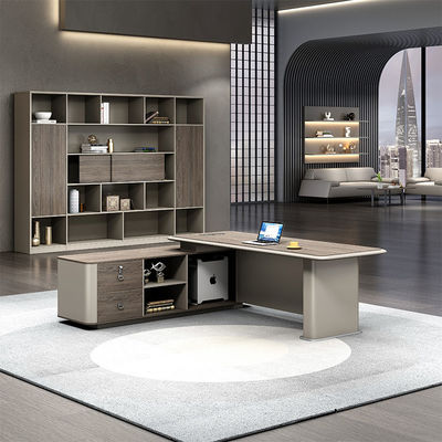 Moderno L-Shape Direttore Manager Ceo Boss Office Furniture Soluzioni Tavola E Poltrona Set Ufficio Esecutivo