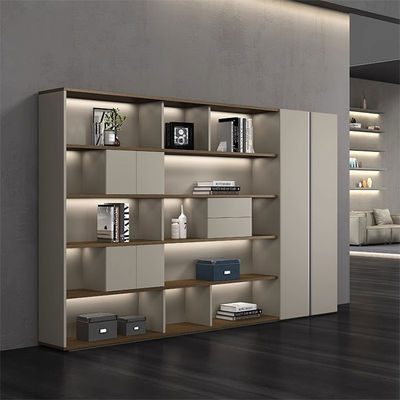 Moderno cartone di particolato di legno ufficio archiviazione armadio con cassetti di grande capacità