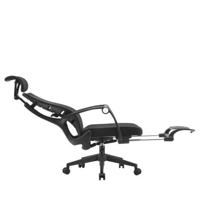 Poltrona da ufficio ergonomica premium per lunghe ore di seduta confortevole Poltrona da scrivania esecutiva a maglia nera regolabile