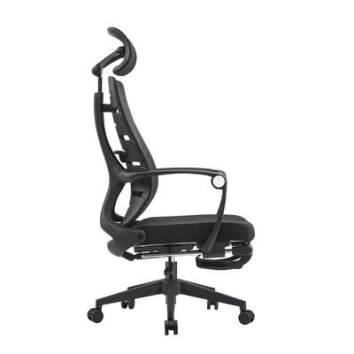 Poltrona da ufficio ergonomica premium per lunghe ore di seduta confortevole Poltrona da scrivania esecutiva a maglia nera regolabile
