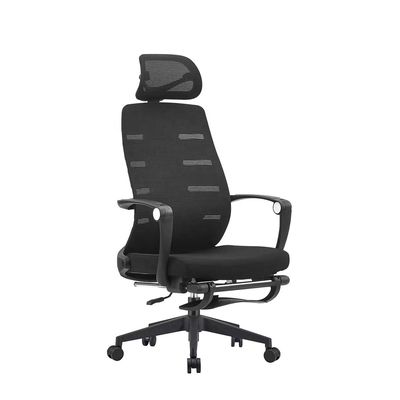 Poltrona da ufficio ergonomica premium per lunghe ore di seduta confortevole Poltrona da scrivania esecutiva a maglia nera regolabile