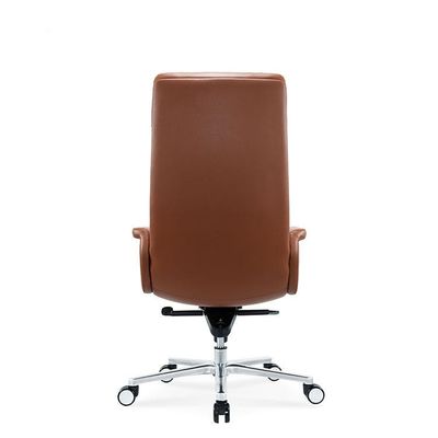 Fabbrica di mobili da ufficio sedie da ufficio in pelle con piedi piatti in lega di alluminio sedie da ufficio ergonomiche per il posto di lavoro