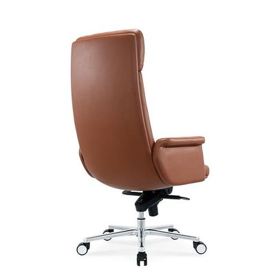 Fabbrica di mobili da ufficio sedie da ufficio in pelle con piedi piatti in lega di alluminio sedie da ufficio ergonomiche per il posto di lavoro