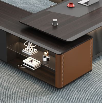 Arredamento per ufficio moderno Ultima scrivania di ufficio Tavola di lavoro Disegni di scrivania CEO Executive Desk Manager Tavola a forma di L