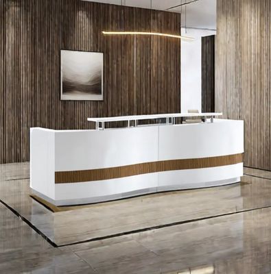 Ingrosso Commerciale di alta qualità Semplice ufficio curvo Reception Desk Reception Contatore moderno