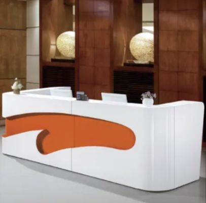 Tavolo di ricezione per ufficio curvo di alta qualità Contatore di ricezione moderno
