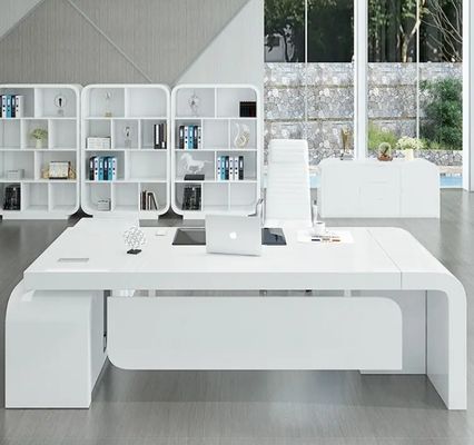 Mobili da ufficio di vendita calda dipinti in bianco ufficio capo ufficio ufficio capo tavolo ufficio executive di lusso tavolo ufficio executive moderno tavolo per il manager