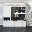 Ufficio moderno Livrerie domestiche bianche semplici Salotto di lusso Livreria per ufficio moderno Arredamento in legno Angolo Cubo Livreria
