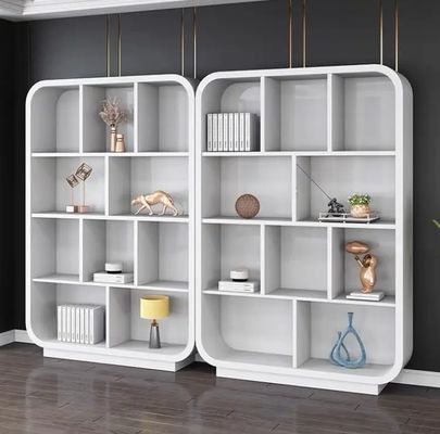 Libreria bianca Armadio di schede mobili da ufficio di lusso laccati