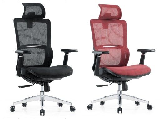 Supporto lombare Full Mesh Luxury Mesh With Headrest Tessuto regolabile Comfort Poltrona ergonomica per ufficio