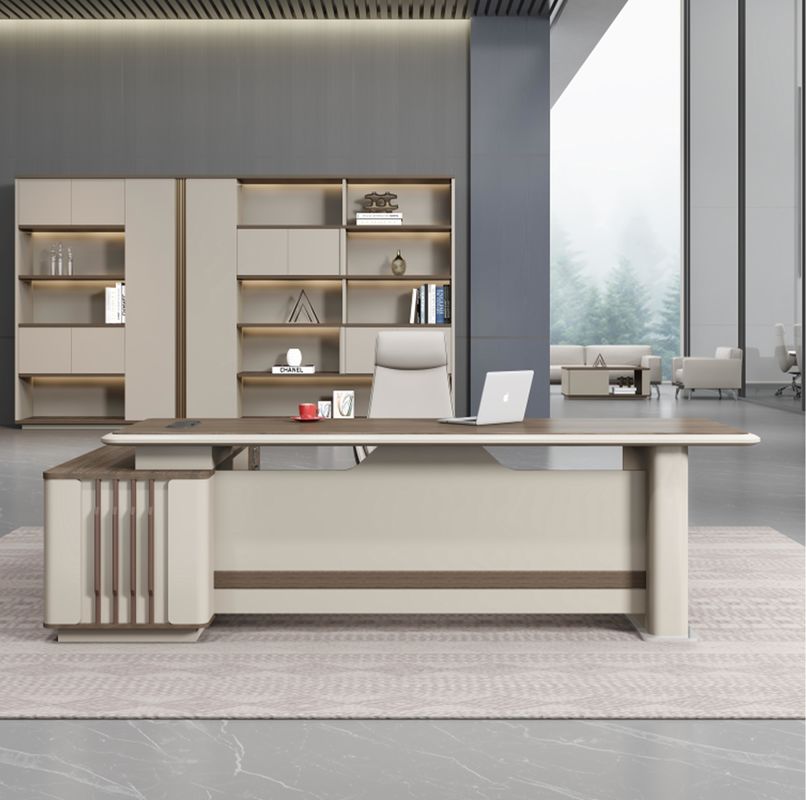 Moderno L-Shape Direttore Manger Soluzioni mobili da ufficio Tavolo e sedia Set esecutivo