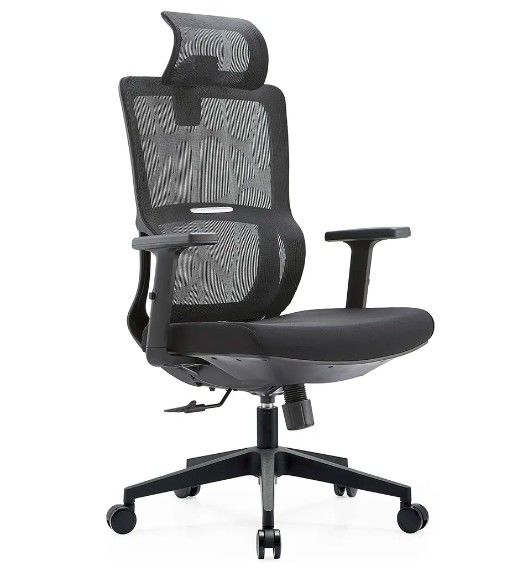 Arredamento a maglia nera supporto lombare massaggio moderno all'ingrosso braccialetto comfort tessuto ergonomico sedia da ufficio