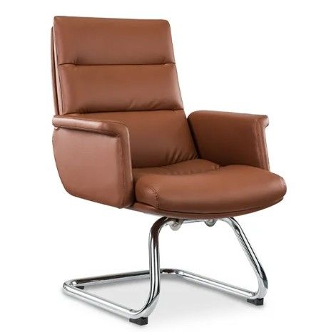 Poltrona da ufficio ergonomica ruota a cromo flessibile conveniente cuoio Pu girevole capo gestore personale poltrona girevole moderna