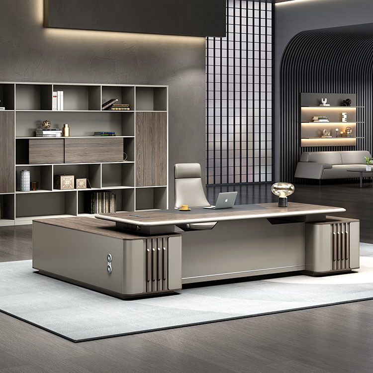 Tavoli di lusso in legno CEO Boss Manager Tavolo ufficio Modern Executive Desks Escritorio Tavolo di ufficio