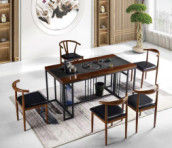 Modern Light Luxury Marmo Tavolo da tè Minimalista Legno Massello Marmo Pietra Mobili da ufficio Tavolo da tè