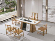 Tavolo da tè in marmo naturale minimalista Tavolo da caffè moderno leggero lussuoso Mobile da ufficio in marmo Tavolo da tè