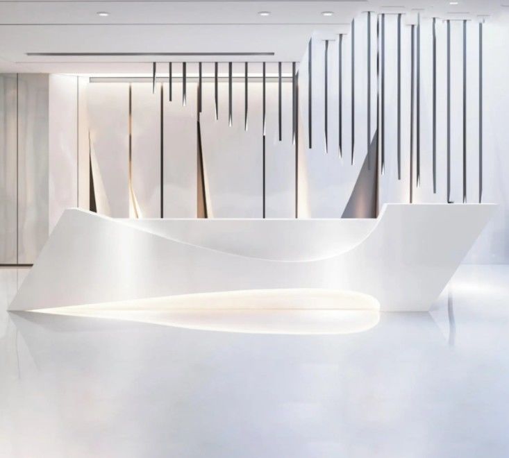 Moderna reception desk salone di bellezza reception desk reception counter spa personalizzato per la compagnia