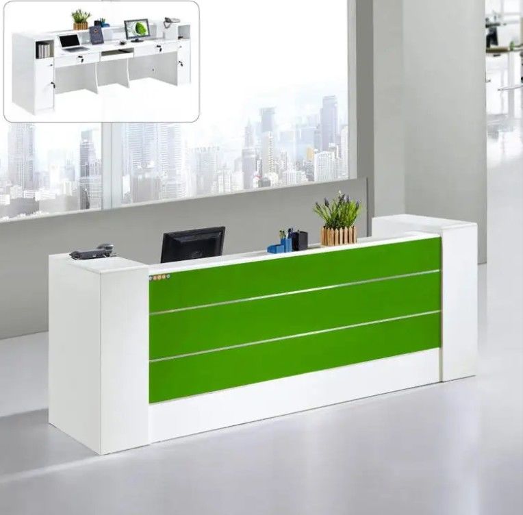 New Design Modern Luxury Minimalist Reception Desk in marmo per scrivanie di ufficio
